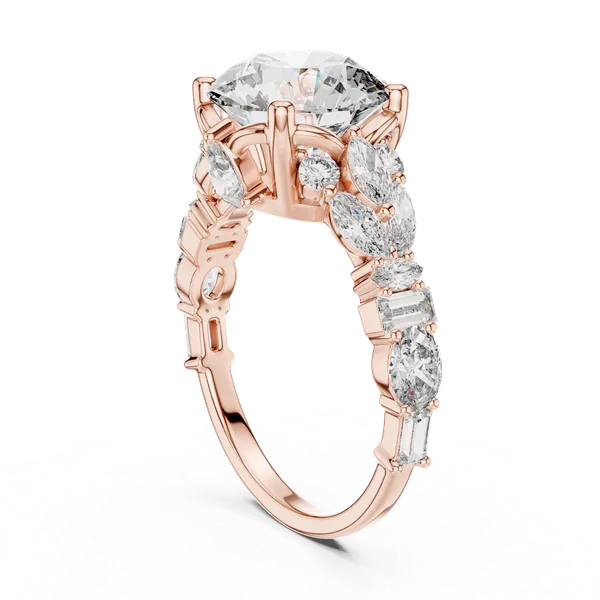 Rose_Gold_The_'Rani'_Regal_Cluster_Ring_For_Women_|_92.5_Sterling_Silver