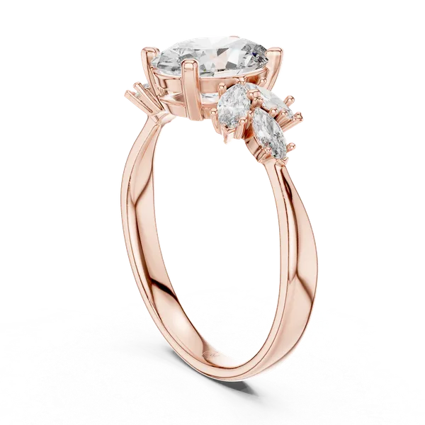 Rose_Gold_The_'Stardust'_Rose_Gold_Diamond_Solitaire_&_Cluster_Collection_For_Women_|_92.5_Sterling_Silver