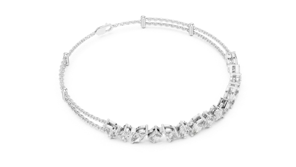 Silver_The_'Symphony'_Pear-Cut_Bangle_For_Women_|_92.5_Sterling_Silver