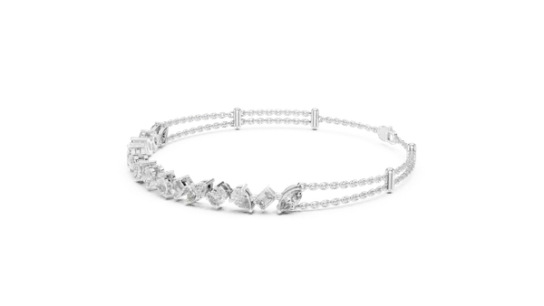 Silver_The_'Symphony'_Pear-Cut_Bangle_For_Women_|_92.5_Sterling_Silver