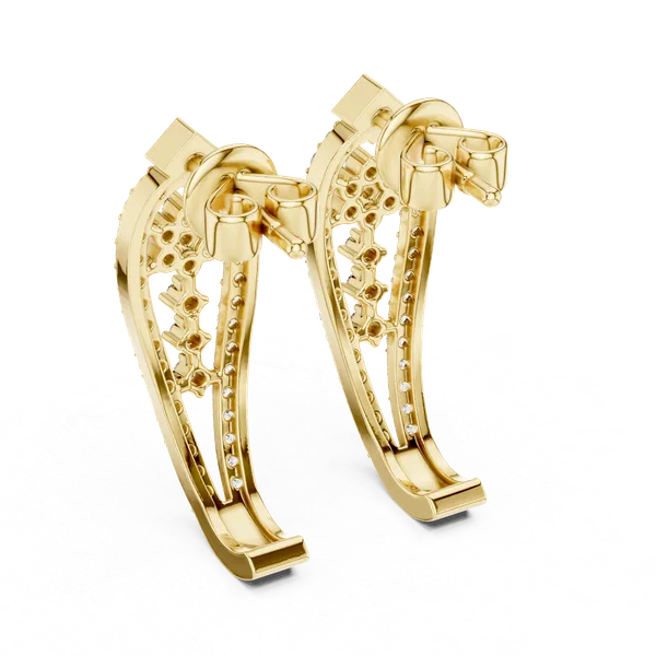 Golden_The_'Vihara_Lattice'_925_Sterling_Silver_Dangler_Earrings__For_Women_|_92.5_Sterling_Silver