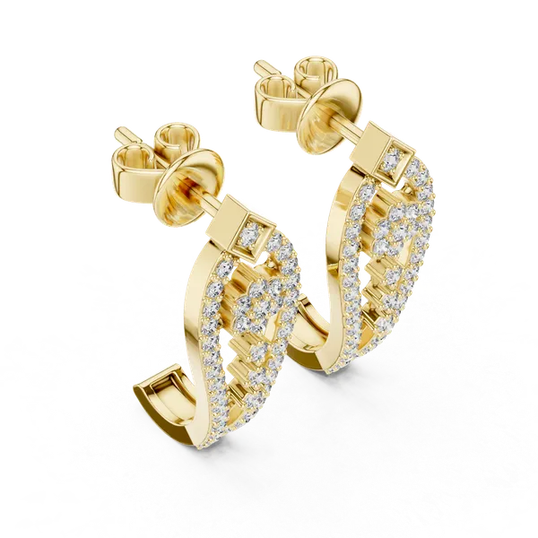 Golden_The_'Vihara_Lattice'_925_Sterling_Silver_Dangler_Earrings__For_Women_|_92.5_Sterling_Silver