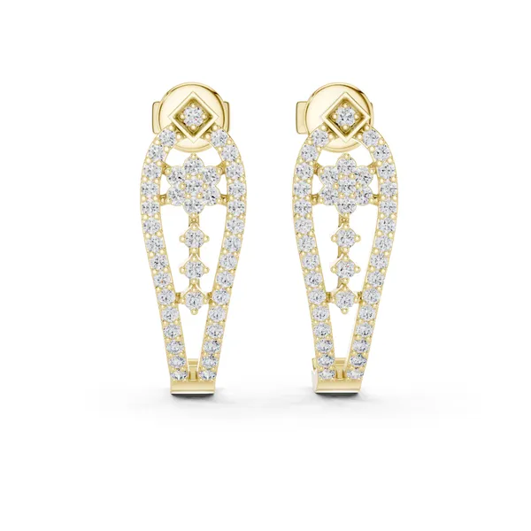 Golden_The_'Vihara_Lattice'_925_Sterling_Silver_Dangler_Earrings__For_Women_|_92.5_Sterling_Silver