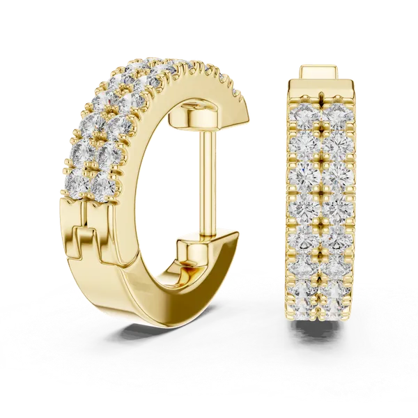 Golden_The_'Zenith_Gleam_Hoops'_925_Sterling_Silver_Two-Row_Earrings__For_Women_|_92.5_Sterling_Silver