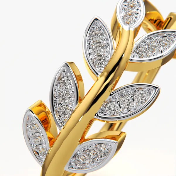 Golden_Metal_Timeless_Leaf_Wrap_Ring_For_Women_|_92.5_Sterling_Silver