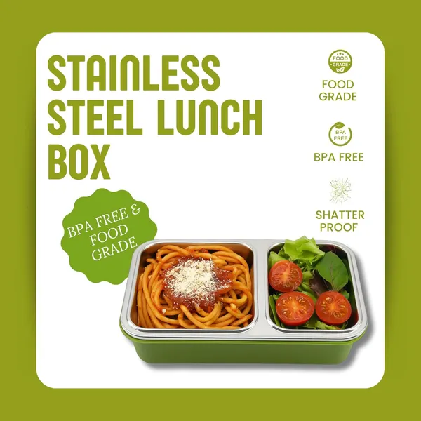 Two_Compartment_Stainless_Steel_Lunch_Box_|_Tiffin_Box_For_School_&_Work_|_Bpa_Free,_Food_Grade_Ideal_For_School,_Picnic,_Office_&_Outdoor_(Green)