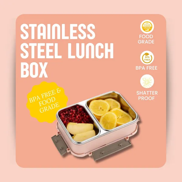 Two_Compartment_Stainless_Steel_Lunch_Box_|_Tiffin_Box_For_School_&_Work_|_Bpa_Free,_Food_Grade_Ideal_For_School,_Picnic,_Office_&_Outdoor_(Peach)