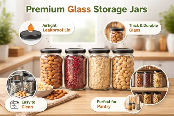 Set_Of_4_Big_Round_Glass_Jar_Containers_For_Kitchen_Storage_With_Airtight_Black_Lid_|1000_Ml