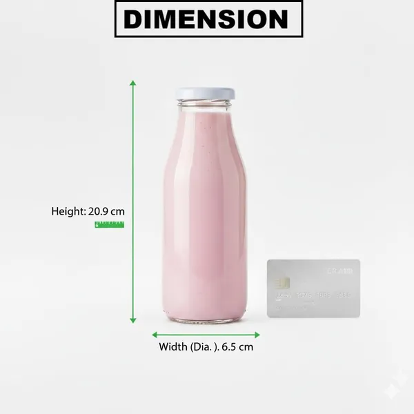 Set_Of_2_Glass_Water_Bottle_For_Milk_|Juice|_Shakes_With_Rust_Proof_Airtight_White_Metal_Cap_Reusable_&_Bpa_Free_|_500_Ml