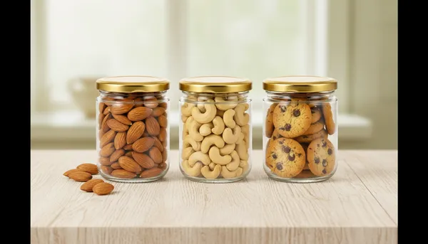 Pack_Of_3_Round_Kitchen_Storage_Glass_Jar_Container_With_Rust_Proof_Air_Tight_Golden_Cap_500_Gms_Transparent