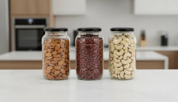 Set_Of_3_Big_Round_Glass_Jar_Containers_For_Kitchen_Storage_With_Airtight_Black_Lid_|1000_Ml