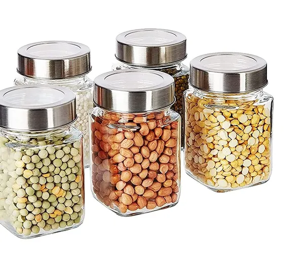 Set_Of_6_Cubikal_Kitchen_Storage_Glass_Jar_For_Grocery_With_See_Through_Steel_Cap_310Ml_Clear