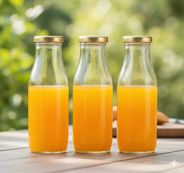 Set_Of_12_Glass_Water_Bottle_For_Milk_|Juice|_Shakes_With_Rust_Proof_Airtight_Gold_Metal_Cap_Reusable_&_Bpa_Free_|300_Ml