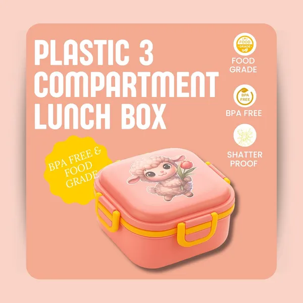 3_Compartment_Lunch_Box_For_Kids_|_Bpa-Free_Plastic_|_800_Ml_|_Leak-Proof_With_Fork_&_Spoon_|_Food_Grade_Tiffin_For_School,_Picnic_&_Outdoor_Use_(Random_Color)