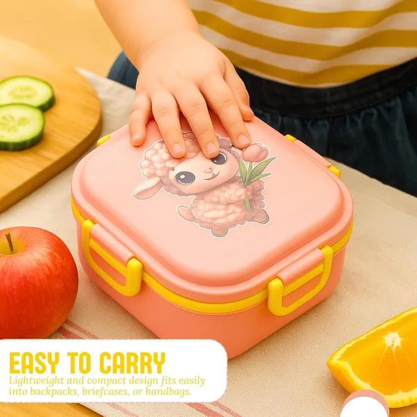 3_Compartment_Lunch_Box_For_Kids_|_Bpa-Free_Plastic_|_800_Ml_|_Leak-Proof_With_Fork_&_Spoon_|_Food_Grade_Tiffin_For_School,_Picnic_&_Outdoor_Use_(Random_Color)
