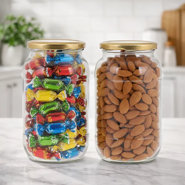 Set_Of_2_Big_Round_Glass_Jar_Containers_For_Kitchen_Storage_With_Airtight_Black_Lid_Bpa_Free_&_Reusable_|1000_Ml