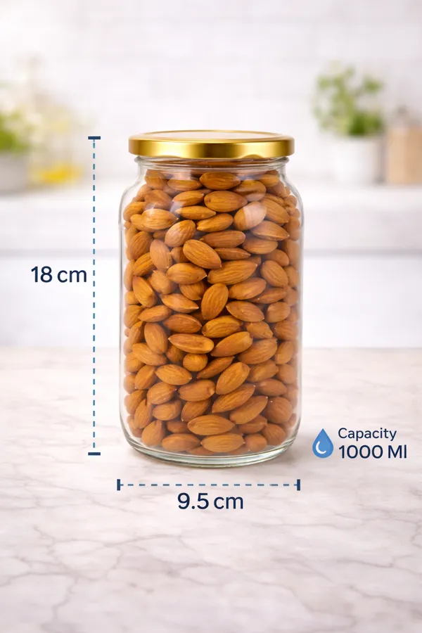 Set_Of_2_Big_Round_Glass_Jar_Containers_For_Kitchen_Storage_With_Airtight_Black_Lid_Bpa_Free_&_Reusable_|1000_Ml