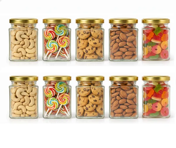 Pack_Of_10_Square_Kitchen_Storage_Glass_Jar_Container_With_Airtight_Lid_250_Ml