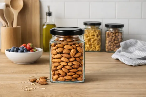 Pack_Of_12_Square_Kitchen_Storage_Glass_Jar_Container_With_Airtight_Lid_Black_250_Ml
