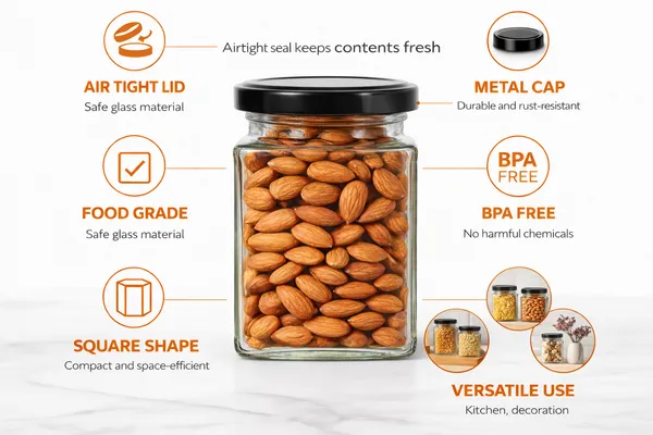 Pack_Of_12_Square_Kitchen_Storage_Glass_Jar_Container_With_Airtight_Lid_Black_250_Ml