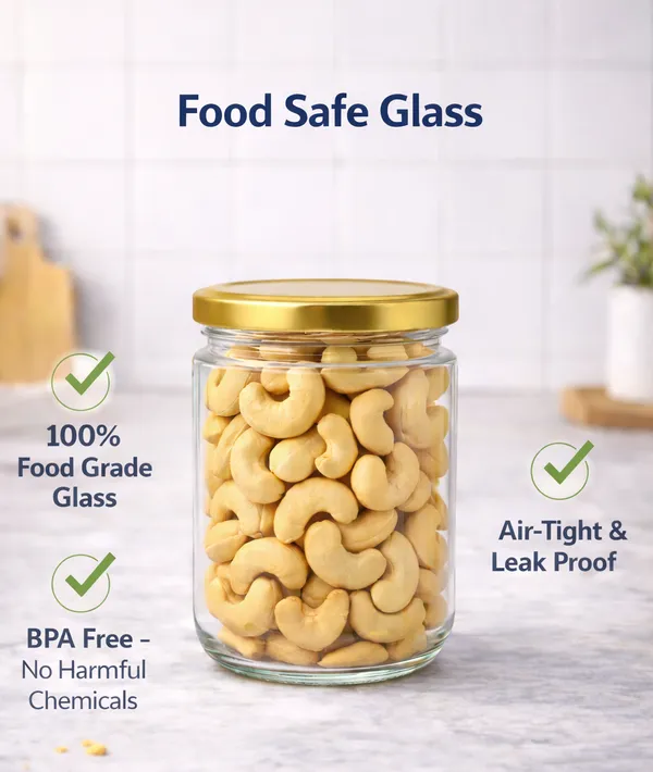 Pack_Of_4_Round_Kitchen_Storage_Glass_Jar_Container_With_Rust_Proof_Air_Tight_Golden_Cap_500_Gms_Transparent