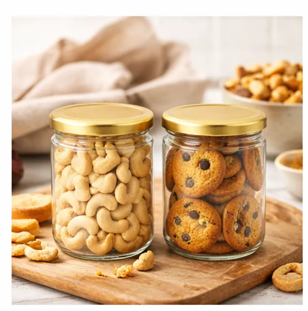 Pack_Of_4_Round_Kitchen_Storage_Glass_Jar_Container_With_Rust_Proof_Air_Tight_Golden_Cap_500_Gms_Transparent