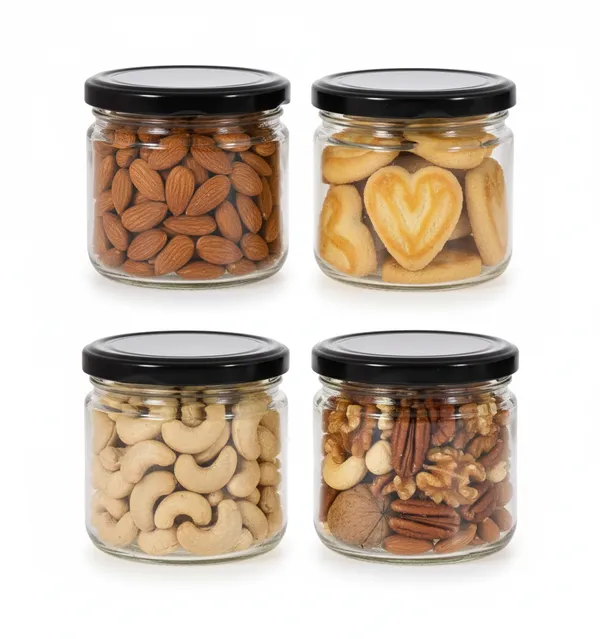 Pack_Of_4_Round_Glass_Jar_For_Kitchen_Container_For_Storage_AirtightWith_Leak_Proof_Air_Tight_Metal_Lid