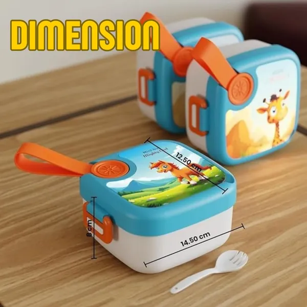 2_Compartment_Lunch_Box_For_Kids_|_Bpa-Free_Plastic_|_500_Ml_|_Leak-Proof_With_Fork_|_Food_Grade_Tiffin_For_School,_Picnic_&_Outdoor_Use_(Print_May_Vary)