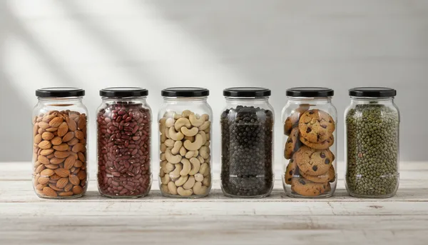 Set_Of_6_Big_Round_Glass_Jar_Containers_For_Kitchen_Storage_With_Airtight_Black_Lid_|1000_Ml