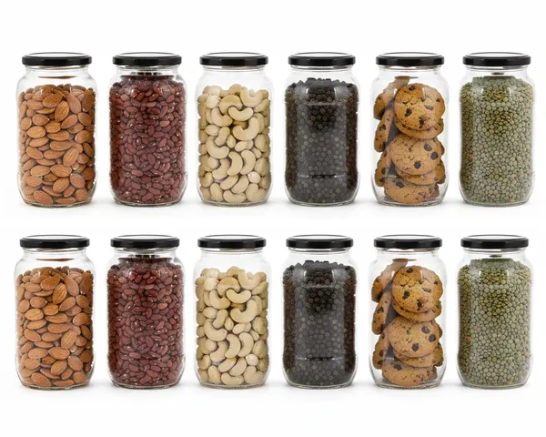 Set_Of_12_Big_Round_Glass_Jar_Containers_For_Kitchen_Storage_With_Airtight_Black_Lid_|1000_Ml