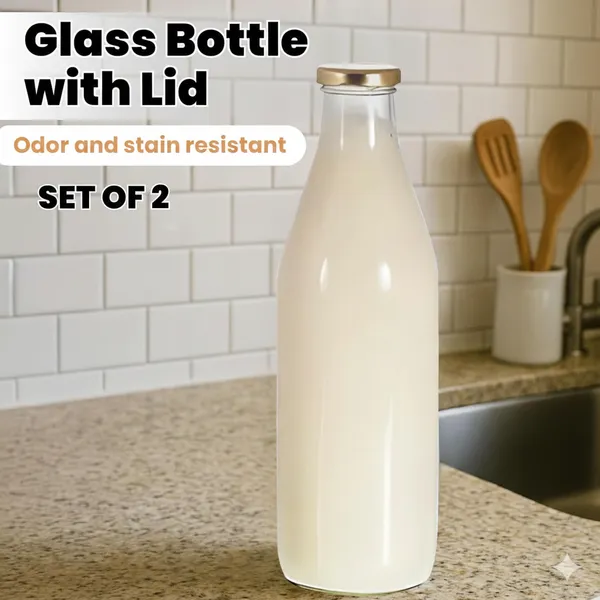 Set_Of_2_1000_Ml_Air_Tight_Reusable_&_Bpa_Free_Transparent_Milk_|_Water_|_Juice_Glass_Bottle_With_Lid