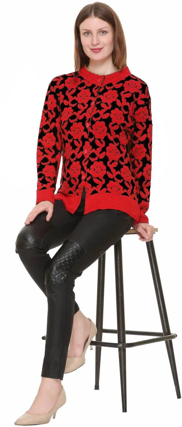 Red_Acrylic_Blend_Regular_Casual_Sweater_For_Women