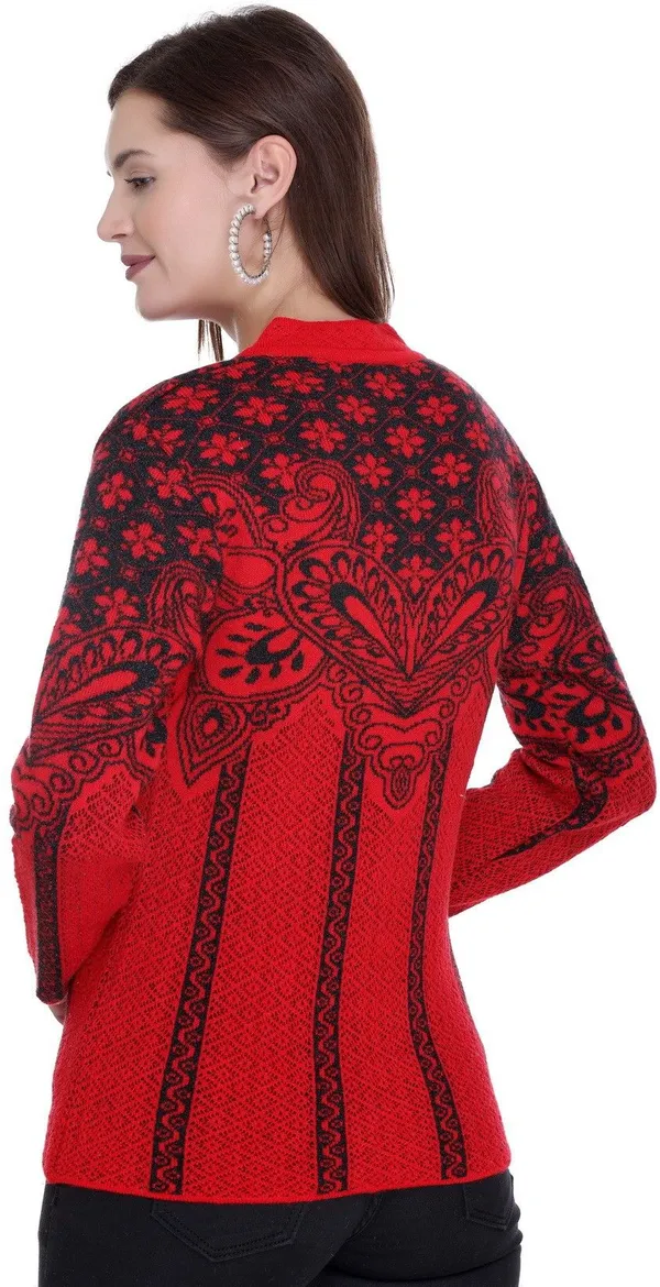 Red_Acrylic_Blend_Regular_Casual_Sweater_For_Women