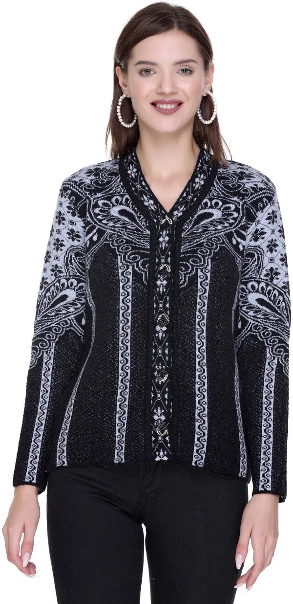 Black_Acrylic_Blend_Regular_Casual_Sweater_For_Women