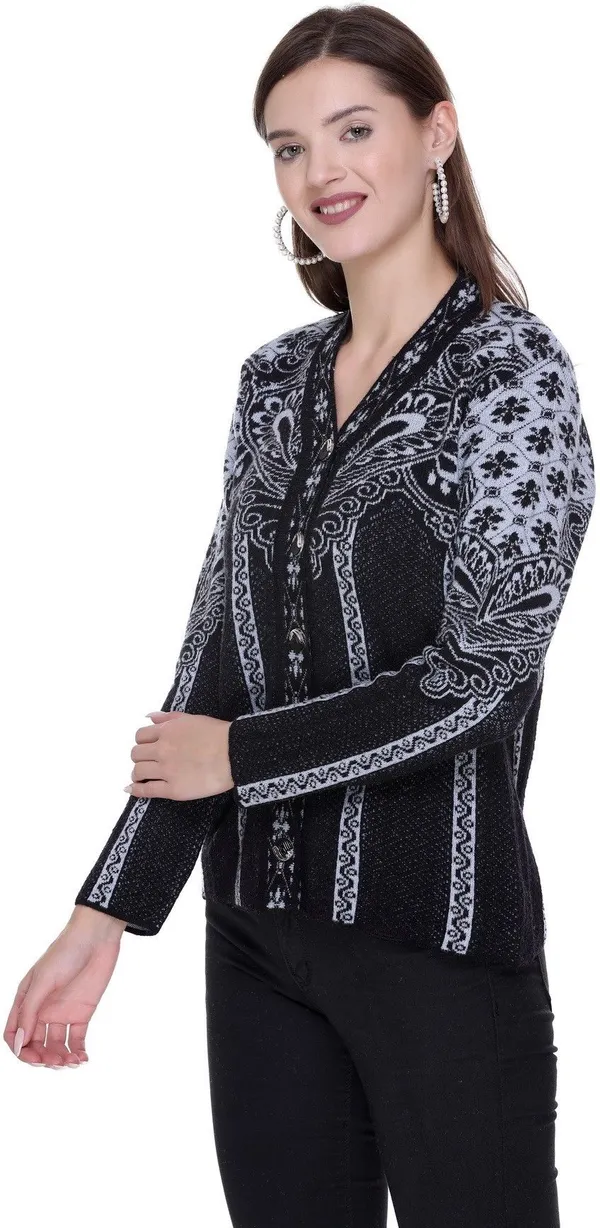 Black_Acrylic_Blend_Regular_Casual_Sweater_For_Women