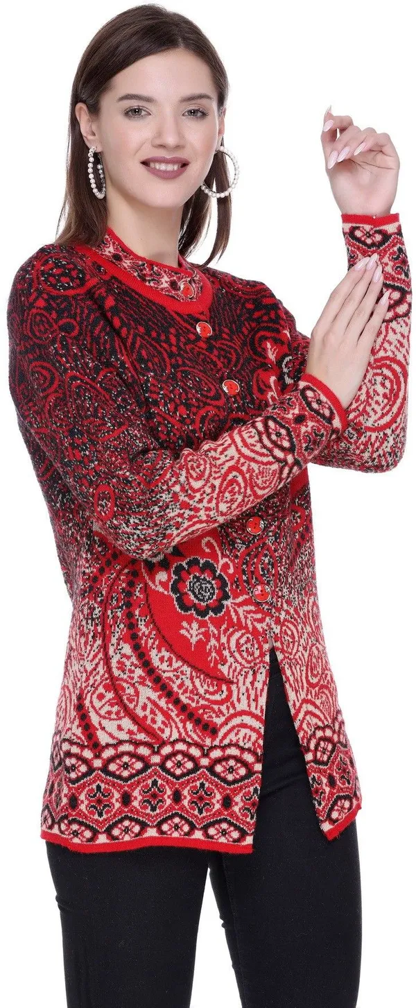 Red_Acrylic_Blend_Regular_Casual_Sweater_For_Women