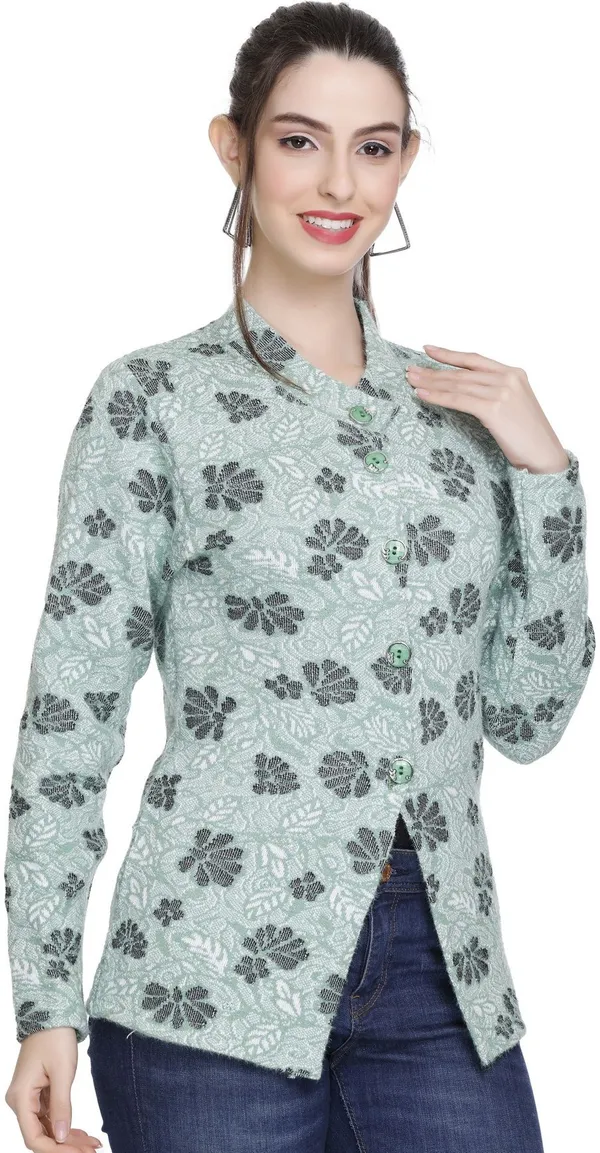 Light_Green_Acrylic_Blend_Regular_Casual_Sweater_For_Women