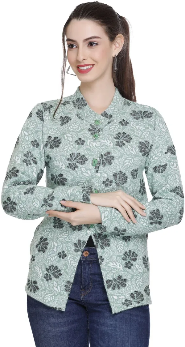 Light_Green_Acrylic_Blend_Regular_Casual_Sweater_For_Women