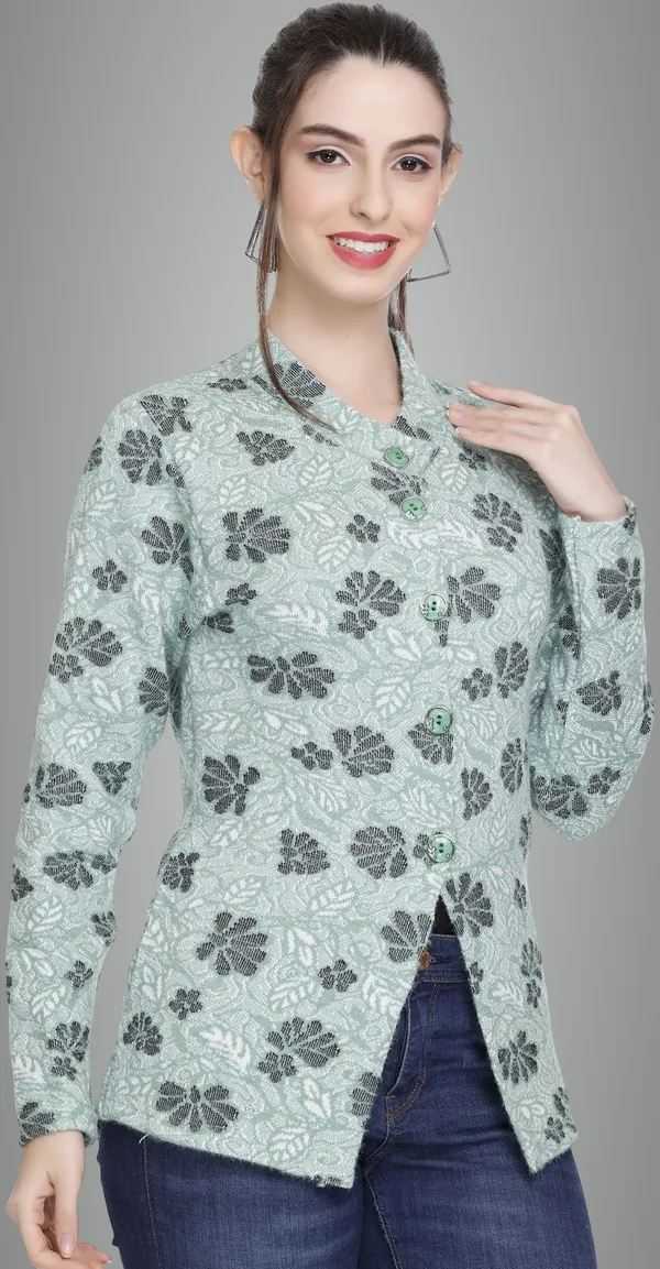 Light_Green_Acrylic_Blend_Regular_Casual_Sweater_For_Women