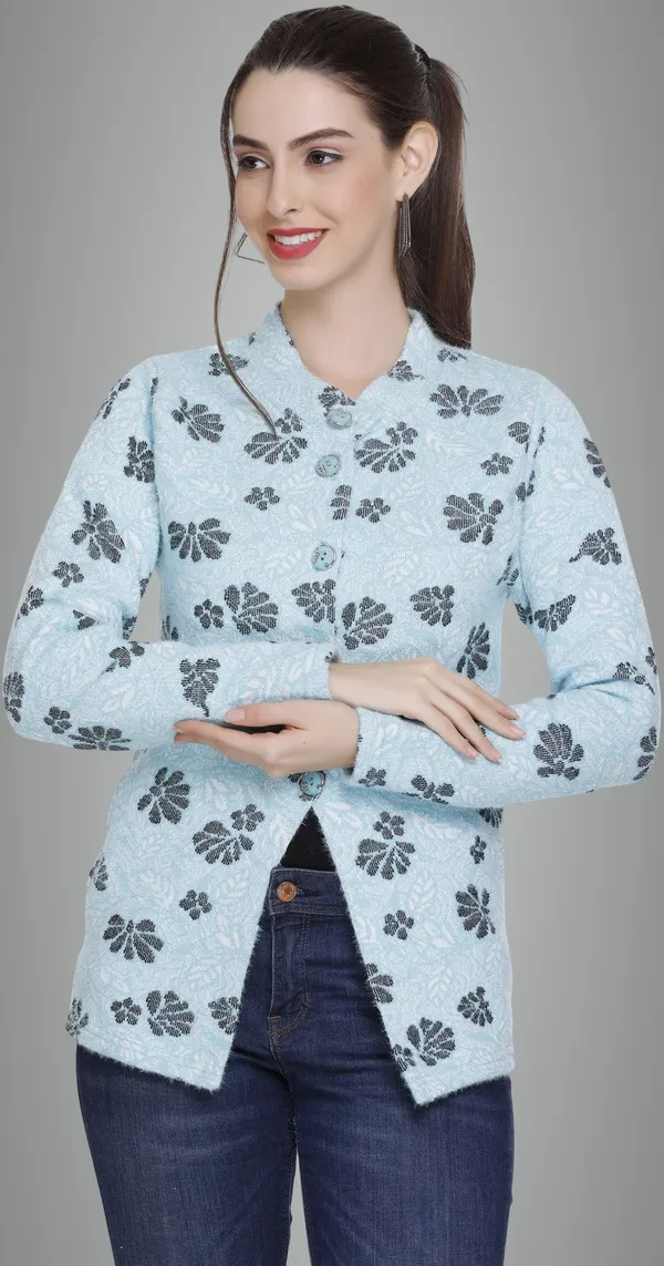 Light_Blue_Acrylic_Blend_Regular_Casual_Sweater_For_Women