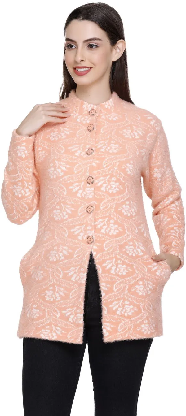 Pink_Wool_Blend_Regular_Casual_Sweater_For_Women