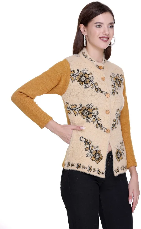Yellow_Acrylic_Blend_Regular_Casual_Sweater_For_Women