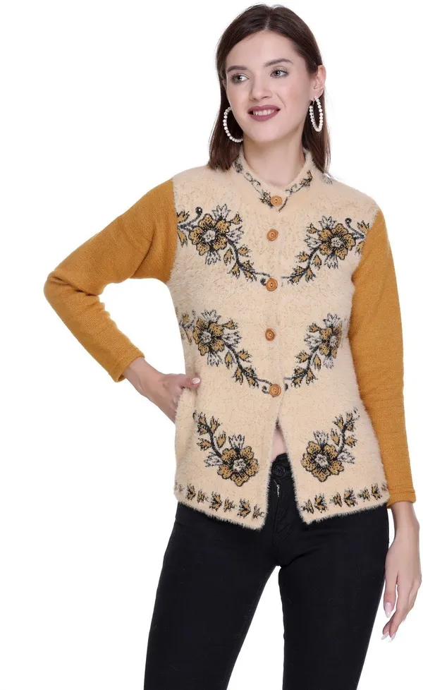 Yellow_Acrylic_Blend_Regular_Casual_Sweater_For_Women