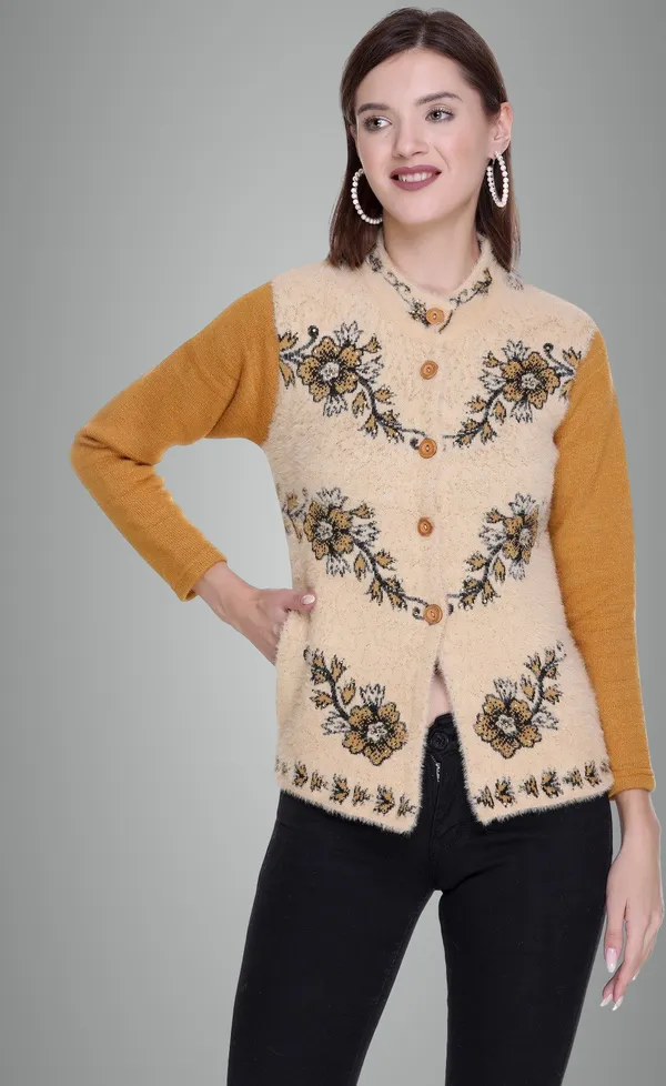 Yellow_Acrylic_Blend_Regular_Casual_Sweater_For_Women
