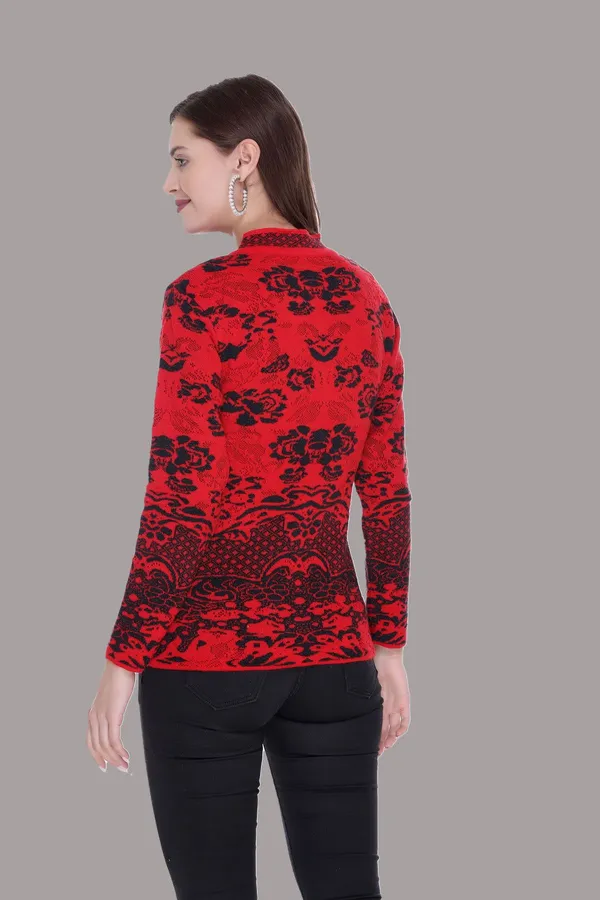 Red_Acrylic_Blend_Regular_Casual_Sweater_For_Women