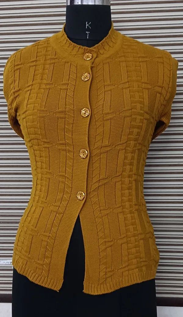 Yellow_Cotton_Blend_Regular_Casual_Sweater_For_Women
