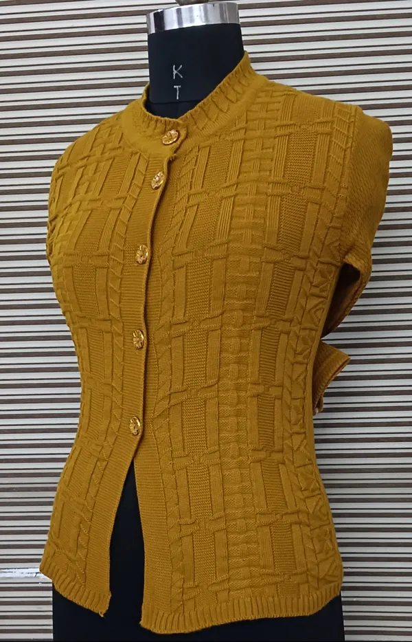 Yellow_Cotton_Blend_Regular_Casual_Sweater_For_Women