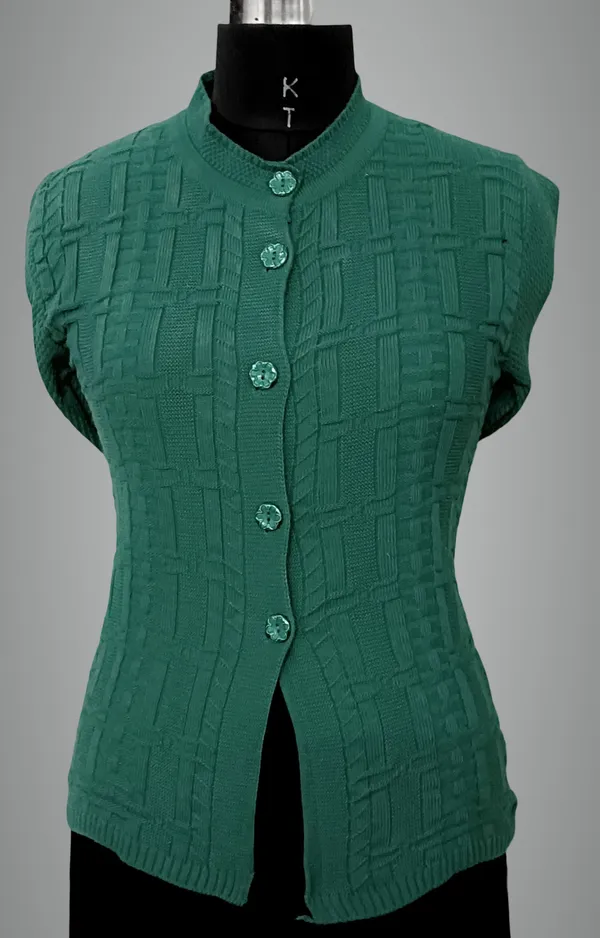 Green_Cotton_Blend_Regular_Casual_Sweater_For_Women