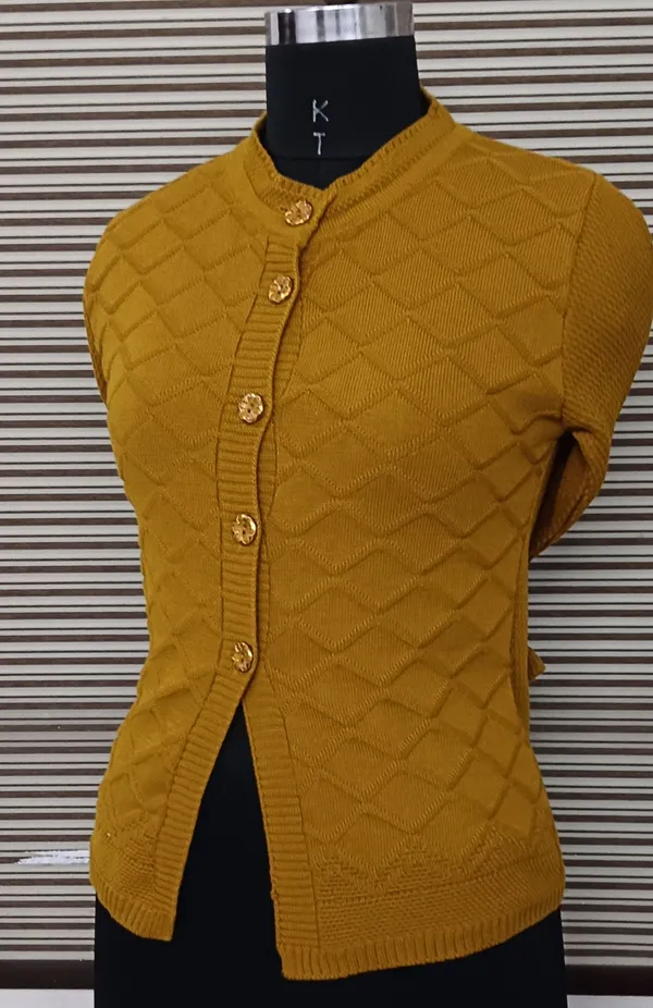 Yellow_Cotton_Blend_Regular_Casual_Sweater_For_Women