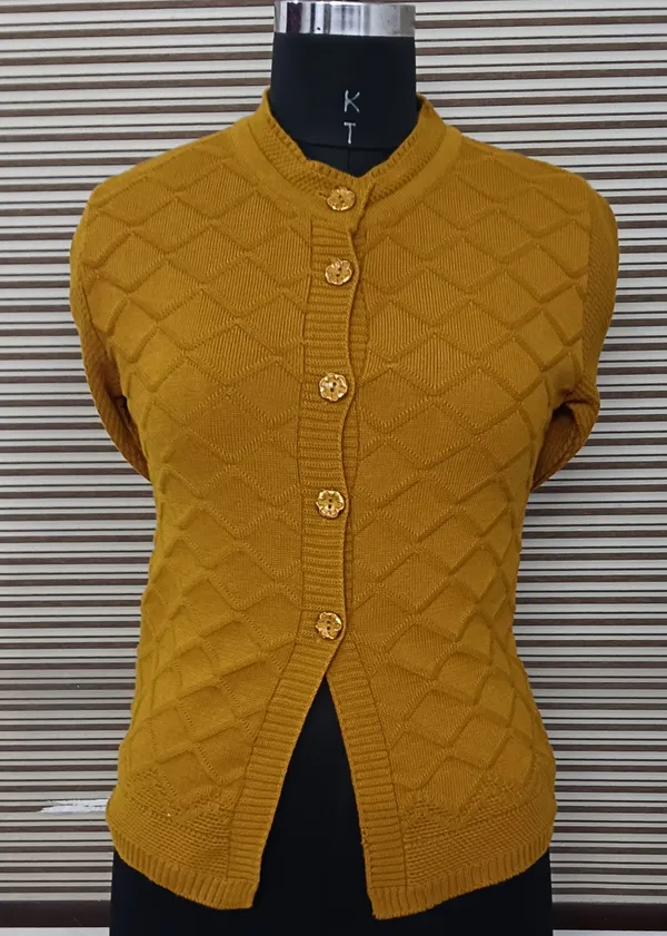 Yellow_Cotton_Blend_Regular_Casual_Sweater_For_Women